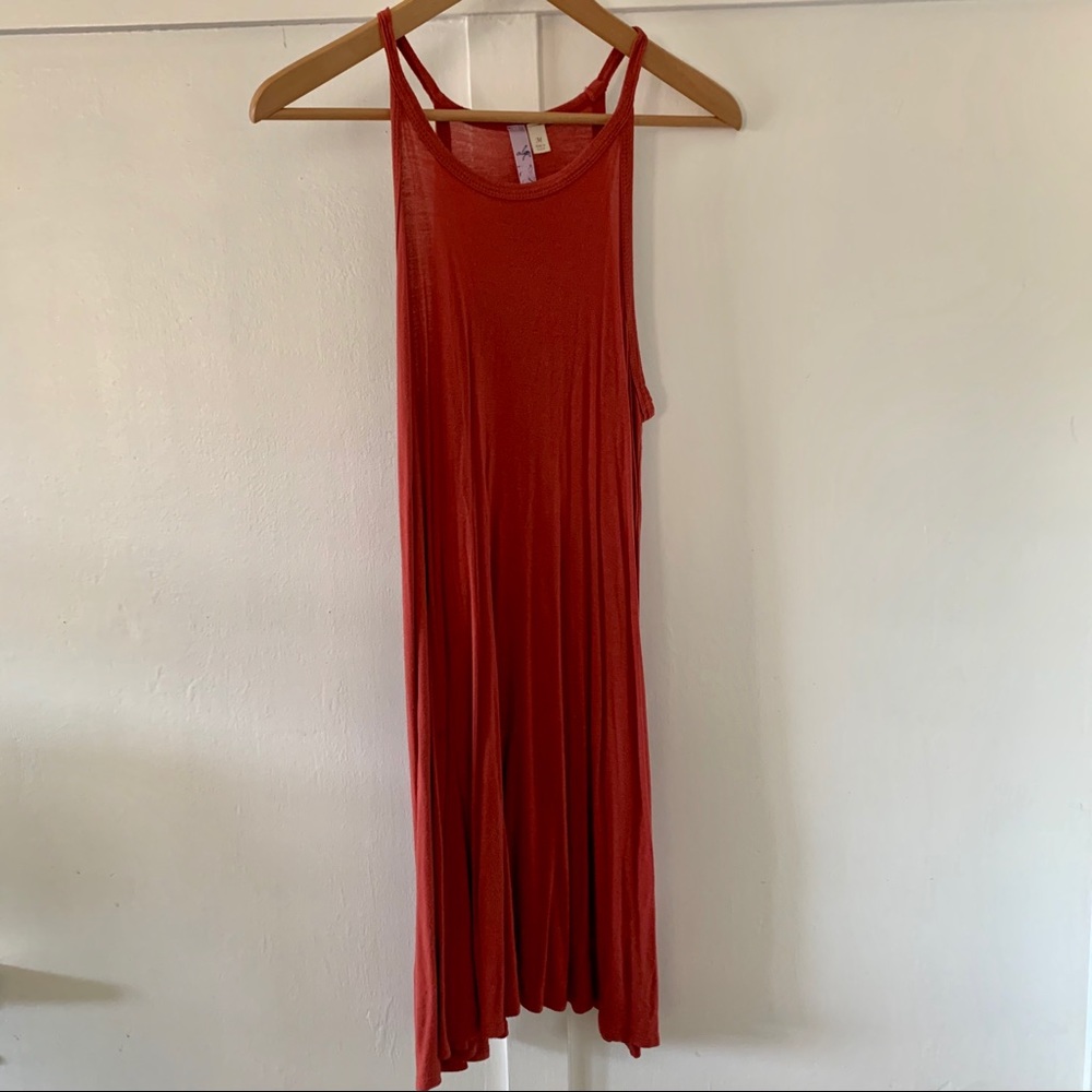 Rust shift dress